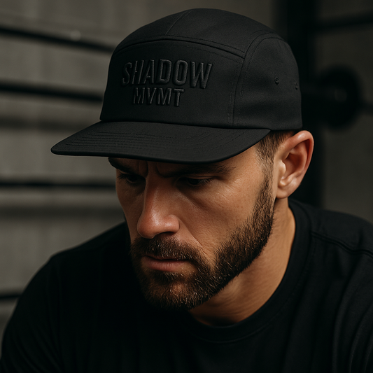 SHADOW MVMT Embroidered Hat – All-Black Athletic Cap