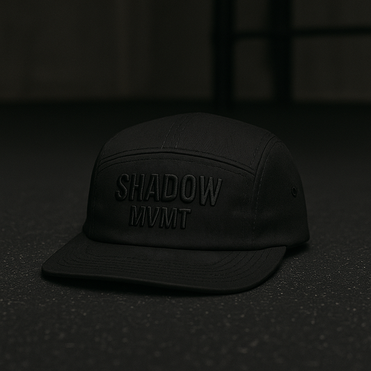 SHADOW MVMT Embroidered Hat – All-Black Athletic Cap