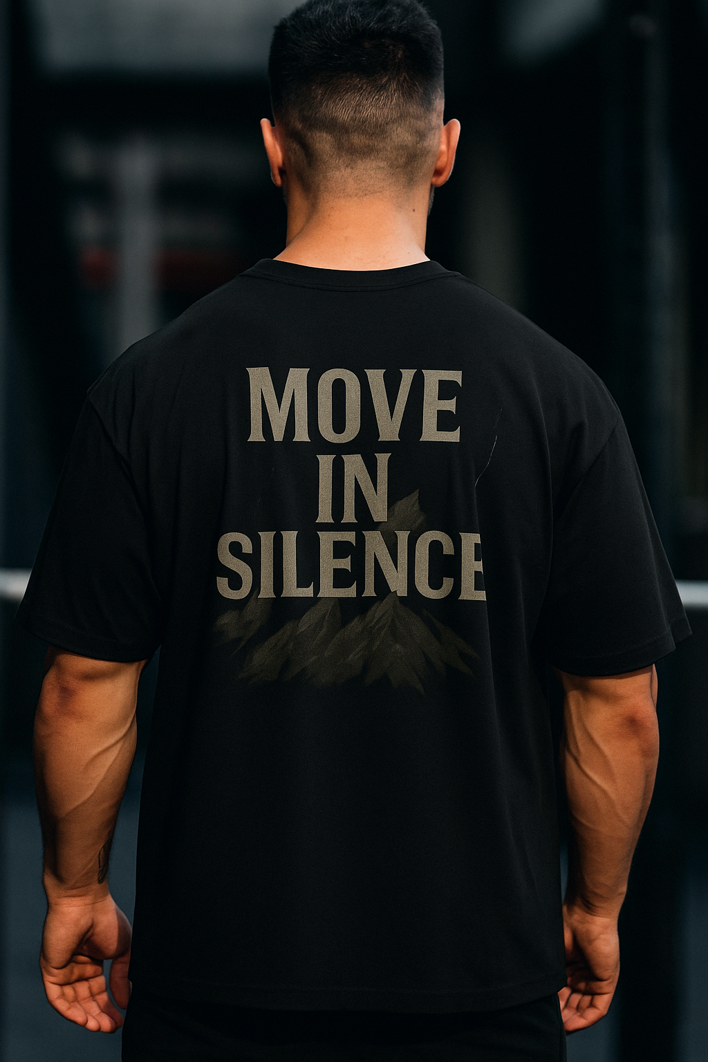 “Move In Silence” Oversized Tee – Mountain Edition